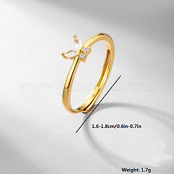 Элегантное кольцо-бабочка с цирконом для подарка женщине на День святого Валентина. XQ3175