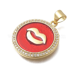 Латунные микро проложить кубического циркония подвески KK-D431-024B-G