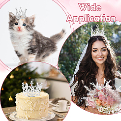 4 шт. 4 стиля корона из цинкового сплава украшение для торта&nbsp;AJEW-CP0008-84S