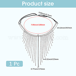 Цепочка из сплава стразов и полиэстера AJEW-WH20072-21P