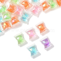 32шт УФ-покрытие Радужные переливающиеся акриловые бусины OACR-FS0002-14