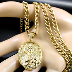 Подвеска в виде медали Святого Бенедикта из нержавеющей стали 304&nbsp;FS-WGC49FB-02