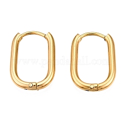 Овальные серьги-кольца из нержавеющей стали 304 с ионным покрытием (IP) EJEW-ZX005-15G