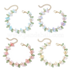 4шт. браслеты из акриловых бусин для женщин&nbsp;BJEW-TA00627