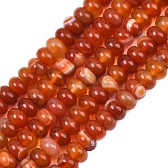 Chapelets de perles rouges en agate naturelle&nbsp;GG-CBAD029-B02-5x8mm