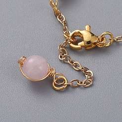 Естественно розовый кварц БРАСЛЕТОВ BJEW-JB04998-01