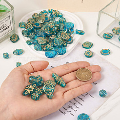 96шт 16 стиля покрытия акриловых бусин&nbsp;PACR-TA0001-09