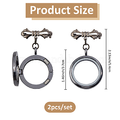 2шт латунная брошь JEWB-FH00019