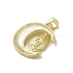 Латунные микропаве прозрачные подвески с фианитом&nbsp;KK-I708-03E-G