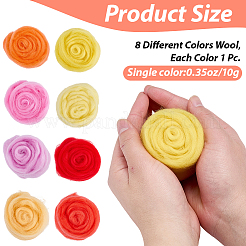 8 pieza de lana de mecha de 8 colores para diy&nbsp;DIY-CP0013-78B