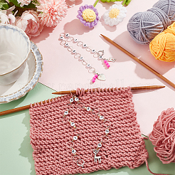 Цепочки для вязания рядов из стеклянных и акриловых бисера HJEW-NB00079