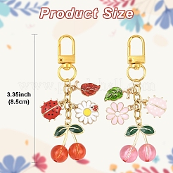 Подвесные украшения из сплава эмали&nbsp;HJEW-YW00280-01