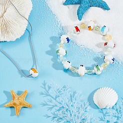 12шт 6 цвета бусины ручной работы с неровностями лэмпворк LAMP-SC0001-09