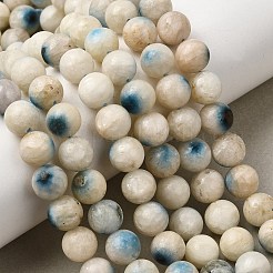 Natürliche blaue Eisgletschersteinperlenstränge&nbsp;G-G078-A01-02