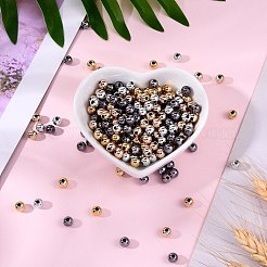 400 шт. Уф-покрытие abs пластиковые круглые бусины и 8 шт. Латунные микропроцессоры с кубическим цирконием европейские бусины CCB-SZ0001-11