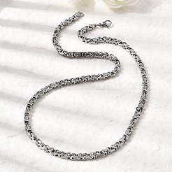 Не тускнеющие ожерелья из византийской цепи из нержавеющей стали 201&nbsp;NJEW-V0313-02