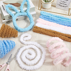 10шт палочки из флиса 5 цветов кораллового цвета&nbsp;DIY-CP0011-74D