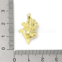 ラックメッキ スターリングシルバー アイスピック ピンチベイル 925個  桜の花  s925スタンプあり  18KGP本金メッキ  23.5x14.5x12mm  ピン：1mm&nbsp;STER-NH0001-17G