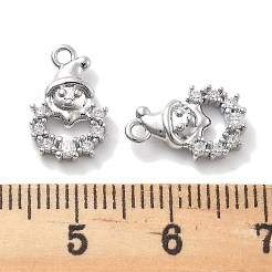 Подвески из прозрачного кубического циркония с микропейвом&nbsp;KK-M102-03P