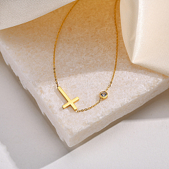 Ожерелье с подвеской-крестом из нержавеющей стали 201 MB5572-1