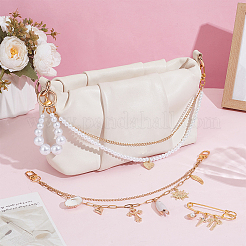 4 шт. 4 стиля 304 нержавеющая сталь цепочки сумка декоративные цепочки и наборы брошей HJEW-UN00078