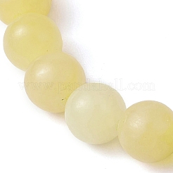 Bracelets extensibles en perles de jade topaze naturelle ronde de 8.5mm pour femmes et hommes&nbsp;BJEW-JB10512