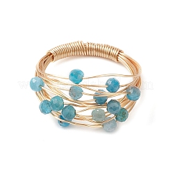 Перстни из натурального апатита&nbsp;RJEW-TA00221-01