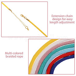 Изготовление ожерелья из плетеного нейлонового шнура 9 цветов&nbsp;NJEW-PH01639