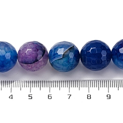 Brins de perles d'agate veines de dragon naturelles (teintes et chauffées)&nbsp;G-K390-A08-01
