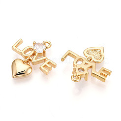 Латунные микро проложить кубического циркония подвески KK-N261-86G