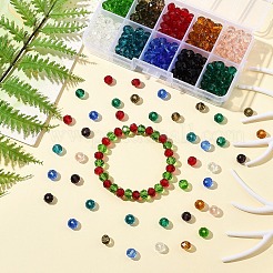 300шт 10 цвета нитей стеклянных бусин EGLA-YW0003-27