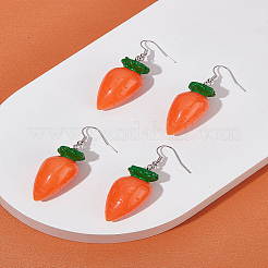 2 пара сережек-подвесок из сплава моркови и смолы для женщин&nbsp;EJEW-LP0001-54