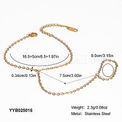 Браслеты-кольца из нержавеющей стали 304 с цепочкой для женщин XO2335-4