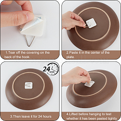 20шт. невидимая самоклеящаяся вешалка для тарелок AJEW-CP0007-66