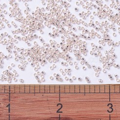 MIYUKIデリカビーズ小  シリンダー  日本製シードビーズ  15/0  （dbs1203)シルバーライニングピンクミスト  1.1x1.3mm  穴：0.7mm  約175000個/袋  50 G /袋&nbsp;SEED-X0054-DBS1203