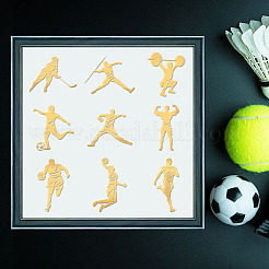 Никелевые декоративные наклейки DIY-WH0450-117