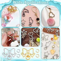 20 шт. двухцветные поворотные карабины из цинкового сплава FIND-NB0006-26