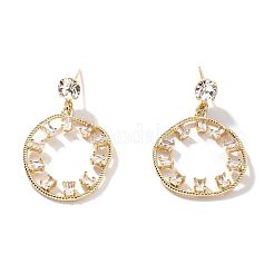 Плоские круглые серьги-гвоздики из нержавеющей стали ZY0681-2