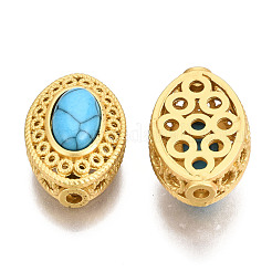 Синтетические бирюзовые бусины с 4 отверстием KK-S310-39A