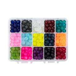 Perle di vetro trasparente 15 colori&nbsp;FGLA-JP0001-01-8mm