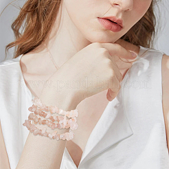 3 нити бусин из натурального розового кварца G-PA0001-36