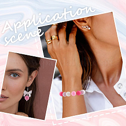 60 шт. 2 стиля круглых силиконовых фокусных бусин с флуоресцентными акриловыми бусинами&nbsp;SIL-SP0001-01A