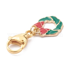 Noël alliage thème pendentifs émail&nbsp;X-HJEW-JM00427-05