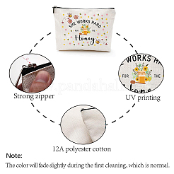 Поликоттоновые холщовые мешки для хранения ко Дню учителя ABAG-WH0029-069