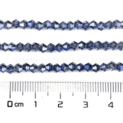 Прозрачные стеклянные бусины гальваническим пряди&nbsp;LS-EGLA-A039-T3mm-UA10