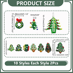 20 шт. 10 стиля бусины ручной работы в стиле рождественской тематики LAMP-AR0001-44