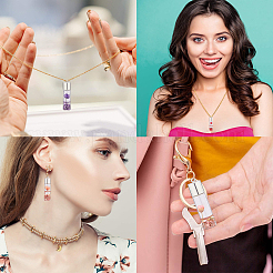 Прозрачные стеклянные бутылки подвески&nbsp;GLAA-SC0001-11