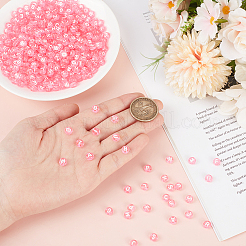 1000pcs perles acryliques transparentes&nbsp;TACR-ME0001-09A