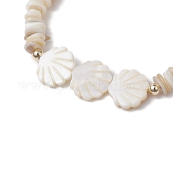 Браслеты из натуральных пресноводных ракушек для женщин&nbsp;BJEW-TA00602