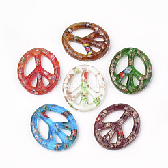 Ручной работы подвески золотые бусины песка LAMP-S189-09-B